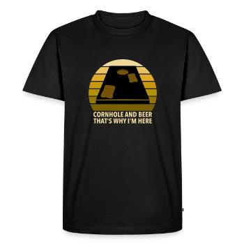 Cornhole Beanbag Cadeau - T-shirt Premium bio Homme - noir - Devant - Nico (187cm)