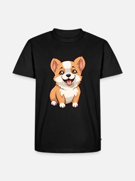 Cute little dog - Men's Premium Organic T-Shirt - black