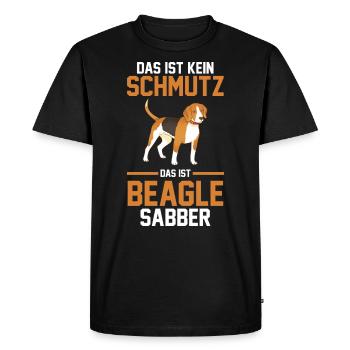 Dog Beagle - Men's Premium Organic T-Shirt - black - Front - Nico (187cm)