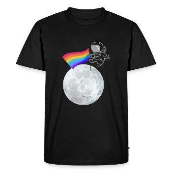 Pride Planet - T-shirt Premium bio Homme - noir - Devant - Nico (187cm)