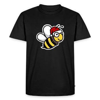 Noël abeille douce Père Noël - T-shirt Premium bio Homme - noir - Devant - Nico (187cm)