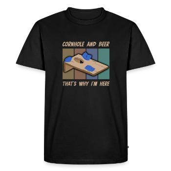 Cornhole Beanbag Cadeau - T-shirt Premium bio Homme - noir - Devant - Nico (187cm)