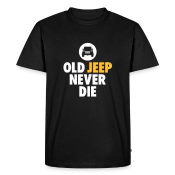 vieille jeep ne meurt jamais - T-shirt Premium bio Homme - noir - Devant - Nico (187cm)