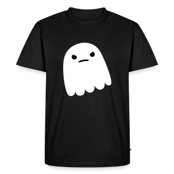 Fantôme très malheureux (Fantôme en colère) - T-shirt Premium bio Homme - noir - Devant - Nico (187cm)