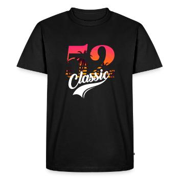 Vintage 1952-52nd anniversary - Men's Premium Organic T-Shirt - black - Front - Nico (187cm)