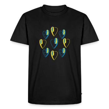 Fleur d'amour numéro 3. - T-shirt Premium bio Homme - noir - Devant - Nico (187cm)