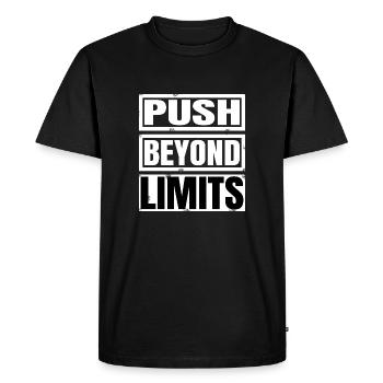 Endurance in sports joke happy present idea - Men's Premium Organic T-Shirt - black - Front - Nico (187cm)