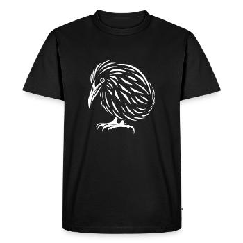 Kiwi Bird - Men's Premium Organic T-Shirt - black - Front - Nico (187cm)