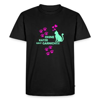 Nothing works without a cat 01 - Men's Premium Organic T-Shirt - black - Front - Nico (187cm)