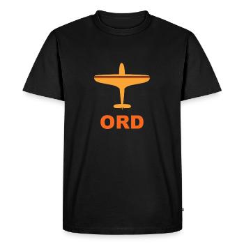 Aéroport de Chicago - ORD - Illinois - États-Unis - T-shirt Premium bio Homme - noir - Devant - Nico (187cm)