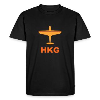 Hong Kong Airport - Chek Lap Kok - HKG - Men's Premium Organic T-Shirt - black - Front - Nico (187cm)