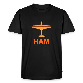 Aéroport de Hambourg - HAM - Cité hanséatique - Elbe - T-shirt Premium bio Homme - noir - Devant - Nico (187cm)