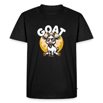 Je suis le GOAT - T-shirt Premium bio Homme - noir - Devant - Nico (187cm)