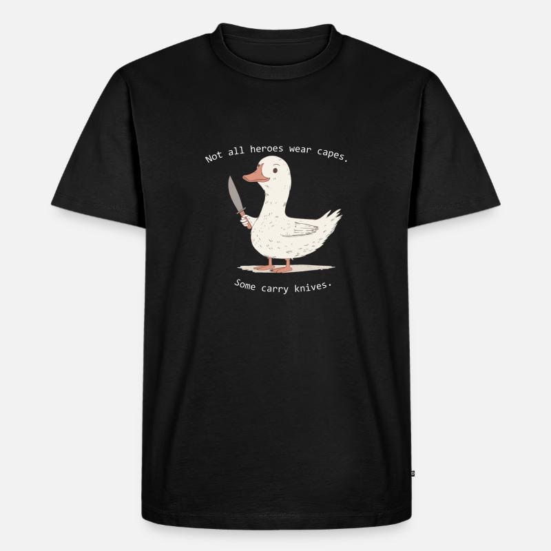 Stechende Gans - Männer Premium Bio T-Shirt - Schwarz