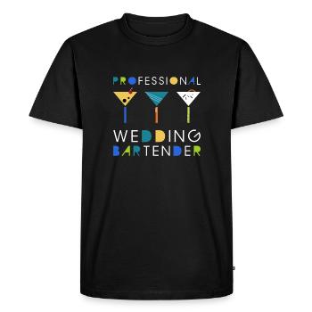 Wedding Bartender Cocktail Long Drink Gift - Men's Premium Organic T-Shirt - black - Front - Nico (187cm)
