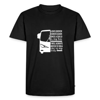 Cadeau de chauffeur de bus chauffeur de bus - T-shirt Premium bio Homme - noir - Devant - Nico (187cm)