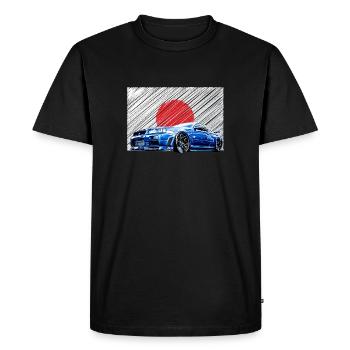 R34 SKYLINE JAPAN - T-shirt Premium bio Homme - noir - Devant - Nico (187cm)