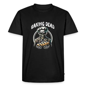 Baking Dead Zombie Baker Creepy Baker - Men's Premium Organic T-Shirt - black - Front - Nico (187cm)