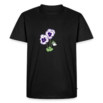 pansy - Men's Premium Organic T-Shirt - black - Front - Nico (187cm)