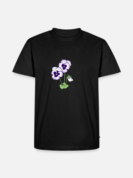 pansy - Men's Premium Organic T-Shirt - black