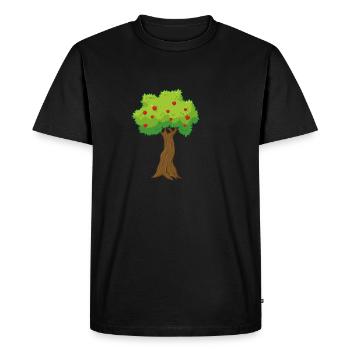 Pommier - T-shirt Premium bio Homme - noir - Devant - Nico (187cm)