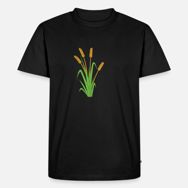 Weizen - Männer Premium Bio T-Shirt - Schwarz