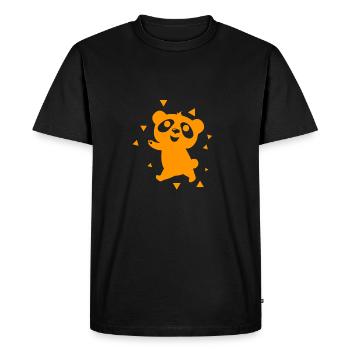 Bear - Dancing Panda Forest, Nature, Freedom, Wild - Men's Premium Organic T-Shirt - black - Front - Nico (187cm)