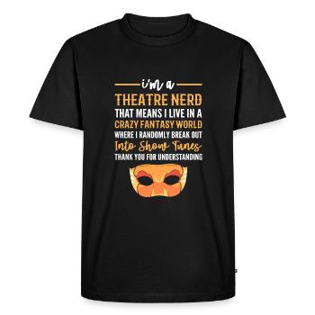 Théâtre - T-shirt Premium bio Homme - noir - Devant - Nico (187cm)