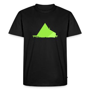 Modern Camping House - Men's Premium Organic T-Shirt - black - Front - Nico (187cm)