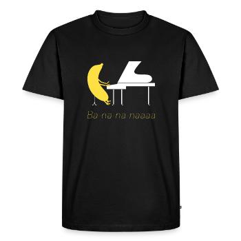 Banane I Piano I Musique I Beethoven - T-shirt Premium bio Homme - noir - Devant - Nico (187cm)