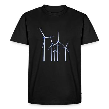 wind turbines - Men's Premium Organic T-Shirt - black - Front - Nico (187cm)