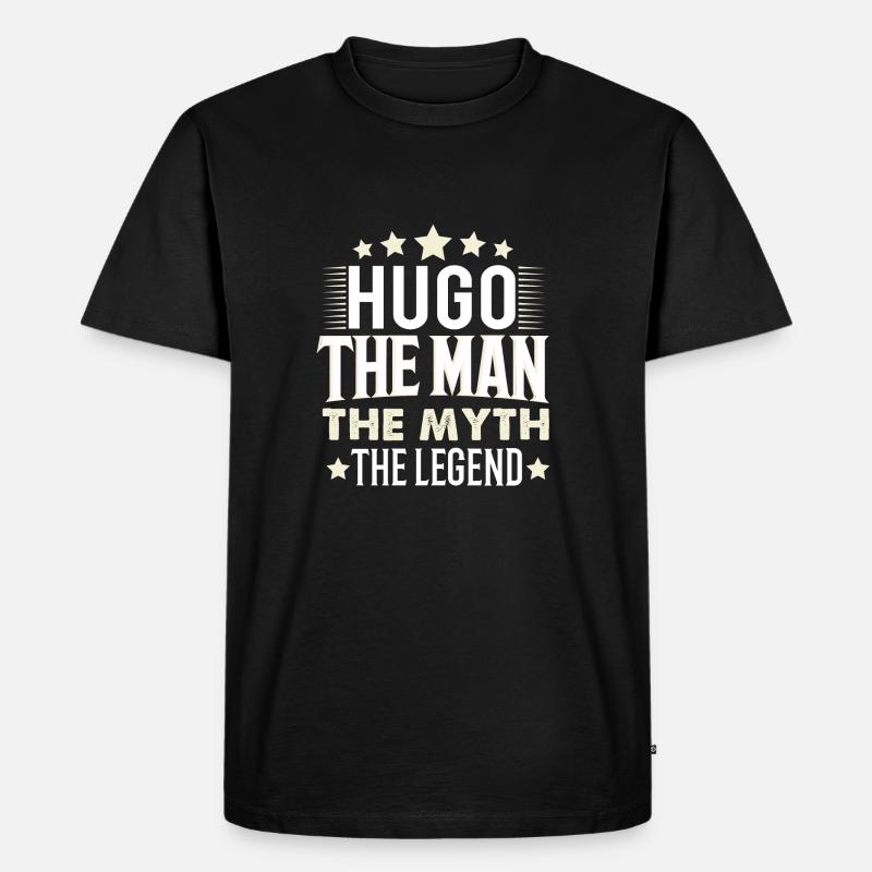 Hugo - Männer Premium Bio T-Shirt - Schwarz