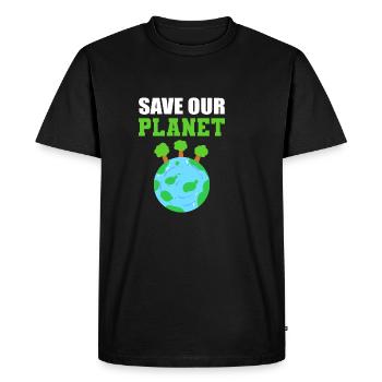 Save our planet Conservationist Poison - Men's Premium Organic T-Shirt - black - Front - Nico (187cm)