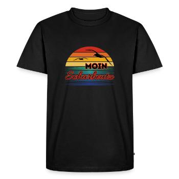 Moin Scharbeutz avec mouette dans le style rétro Scharbeutz - T-shirt Premium bio Homme - noir - Devant - Nico (187cm)