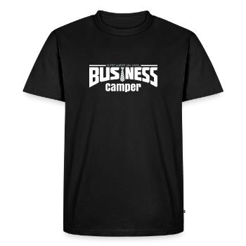 Business Camper - dormez là où vous travaillez - T-shirt Premium bio Homme - noir - Devant - Nico (187cm)
