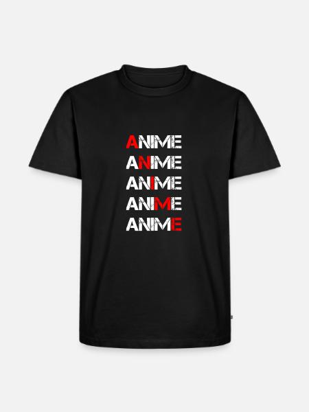 Anime - Herre Premium økologisk T-shirt - sort