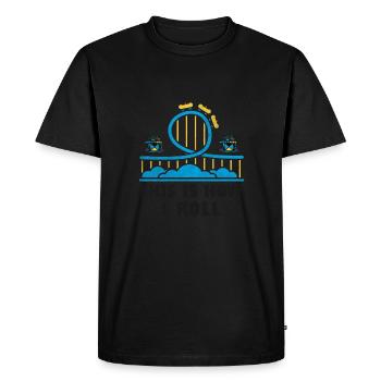 This Is How I Roll Roller Coaster - Men's Premium Organic T-Shirt - black - Front - Nico (187cm)