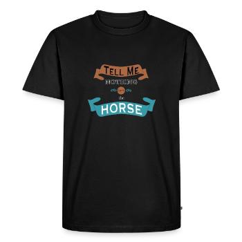 Denglish ne me dit rien du cheval - T-shirt Premium bio Homme - noir - Devant - Nico (187cm)