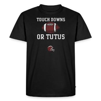 Touchdowns ou Tutus - Football - T-shirt Premium bio Homme - noir - Devant - Nico (187cm)
