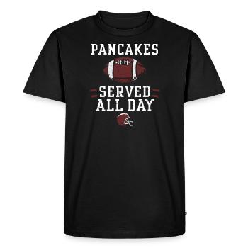 Crêpes servies toute la journée - Football - T-shirt Premium bio Homme - noir - Devant - Nico (187cm)