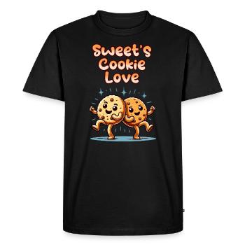 Biscuits mignons Biscuits sucrés Amour danser - T-shirt Premium bio Homme - noir - Devant - Nico (187cm)