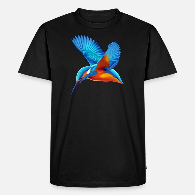 Eisvogel Isfugl - Männer Premium Bio T-Shirt - Schwarz