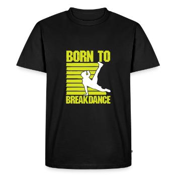 Né pour le breakdance - T-shirt Premium bio Homme - noir - Devant - Nico (187cm)