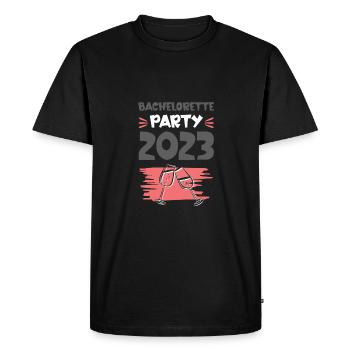 Enterrement de vie de jeune fille 2023 à boire - T-shirt Premium bio Homme - noir - Devant - Nico (187cm)