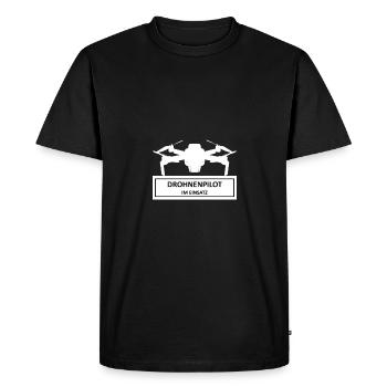 Pilote de drone en action Drôle de passe-temps de conception - T-shirt Premium bio Homme - noir - Devant - Nico (187cm)