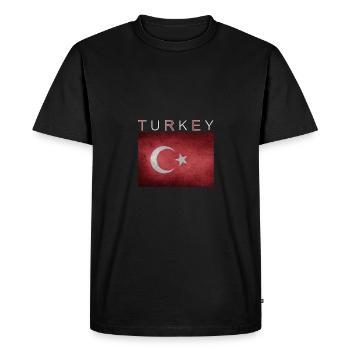 Turkey Flag Istanbul Ankara - Men's Premium Organic T-Shirt - black - Front - Nico (187cm)