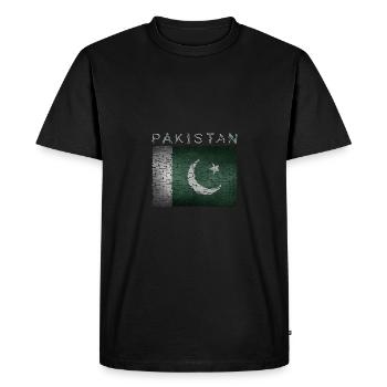 Drapeau du Pakistan - T-shirt Premium bio Homme - noir - Devant - Nico (187cm)