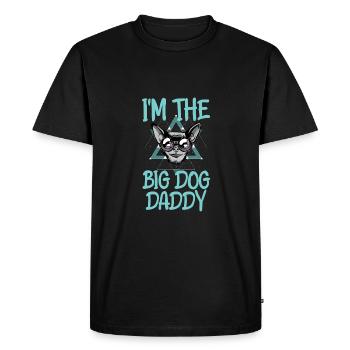 Dog dad father's day "I am the big dog dad" - Men's Premium Organic T-Shirt - black - Front - Nico (187cm)