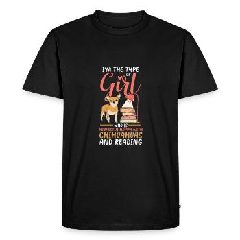 Les amoureux des chiens sont parfaitement satisfaits de - T-shirt Premium bio Homme - noir - Devant - Nico (187cm)