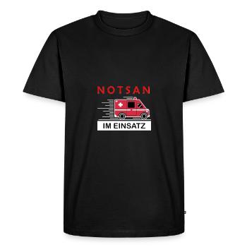 Notsan in action Emergency paramedic Hero Pride - Men's Premium Organic T-Shirt - black - Front - Nico (187cm)